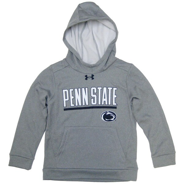 gray Under Armour youth hooded sweatshirt Penn State
